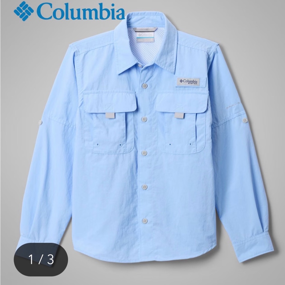 Columbia Youth Light Blue Shirt
